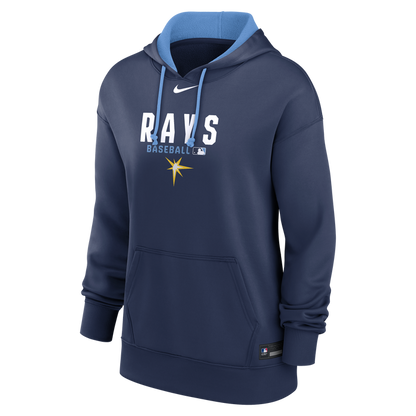Rays Women's Nike 2026 Navy Authentic Collection Burst Therma Hoodie