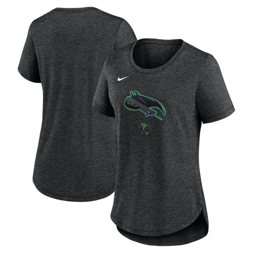 Rays Women's Nike Charcoal Grey Skateboard Logo City Connect T-Shirt - The Bay Republic | Team Store of the Tampa Bay Rays & Rowdies