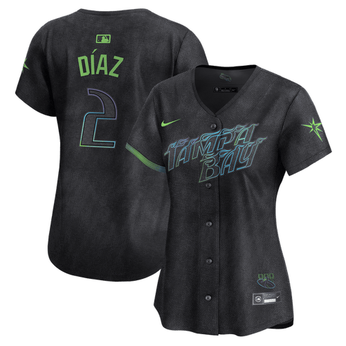 Rays Women's Nike Charcoal Grey Yandy Diaz City Connect Limited Replica Jersey - The Bay Republic | Team Store of the Tampa Bay Rays & Rowdies