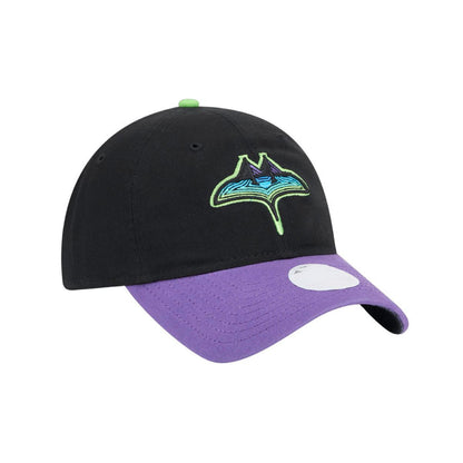 Rays Women's New Era Black Purple City Connect 9Twenty Adjustable Hat