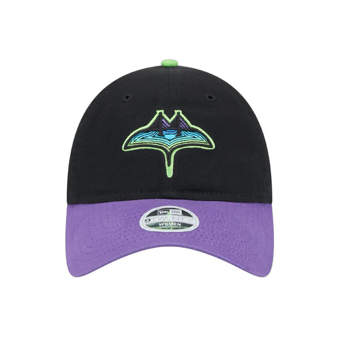 Rays Women's New Era Black Purple City Connect 9Twenty Adjustable Hat