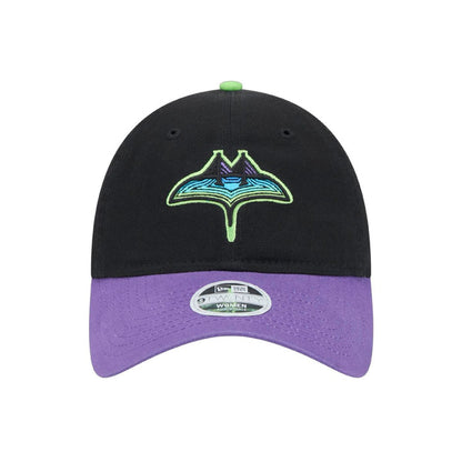 Rays Women's New Era Black Purple City Connect 9Twenty Adjustable Hat