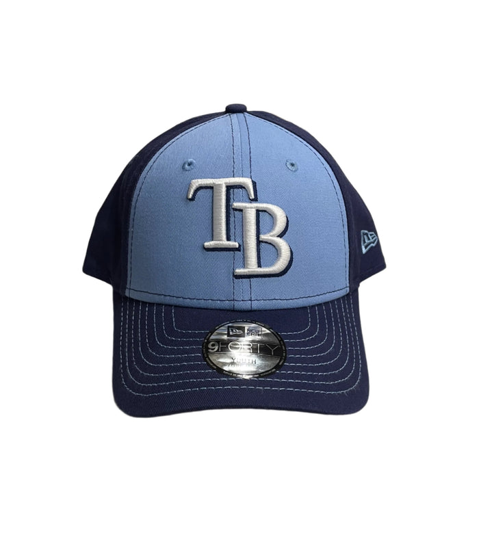 Rays Youth New Era 9Forty Two-Tone Navy Light Blue TB Snapback Adjustable Hat