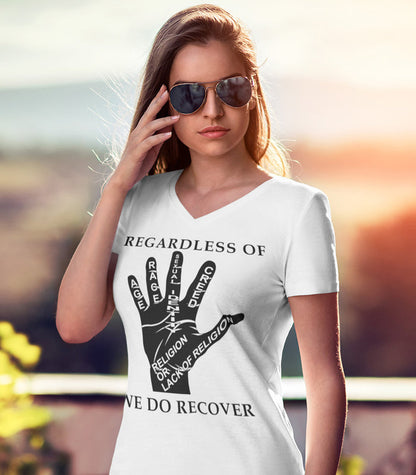 Regardless Of - We Do Recover dtg V-Neck Tee