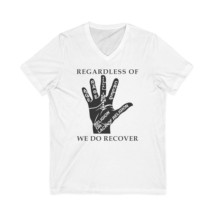 Regardless Of - We Do Recover dtg V-Neck Tee