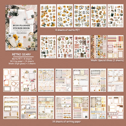 Retro Diary Sticker Book