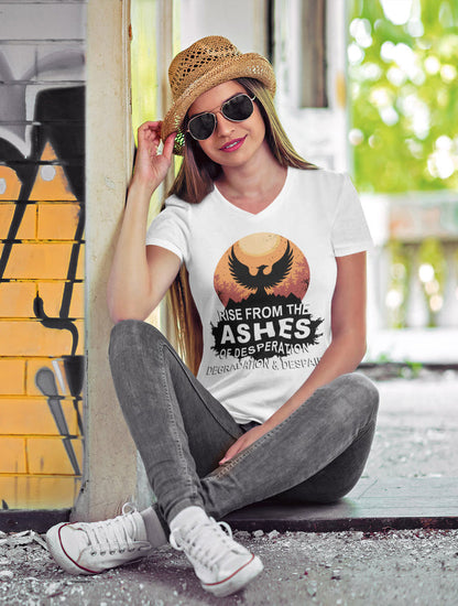Rise Above V.1 dtg V-Neck Tee