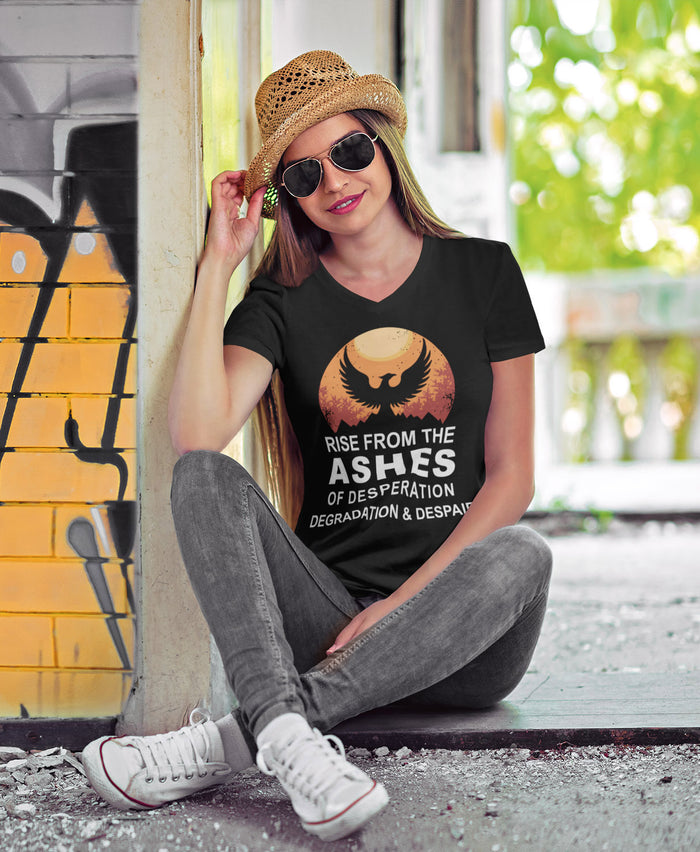 Rise Above V.1 dtg V-Neck Tee