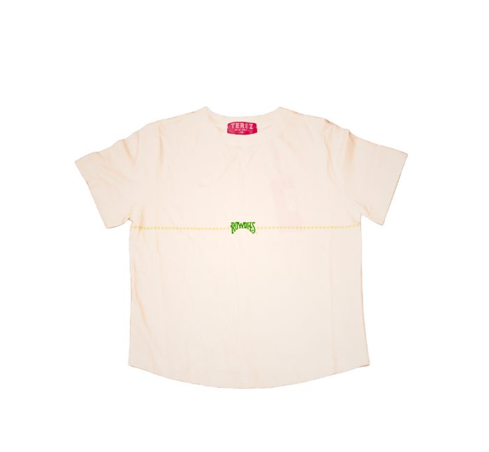 Rowdies TEREZ Women's White Two Star Logo Crop Top Tee