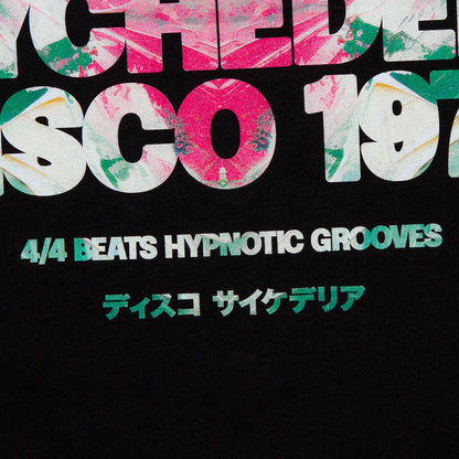 Saturn Elements Psychedelic Disco 1972 Back Print - Tshirt - Black