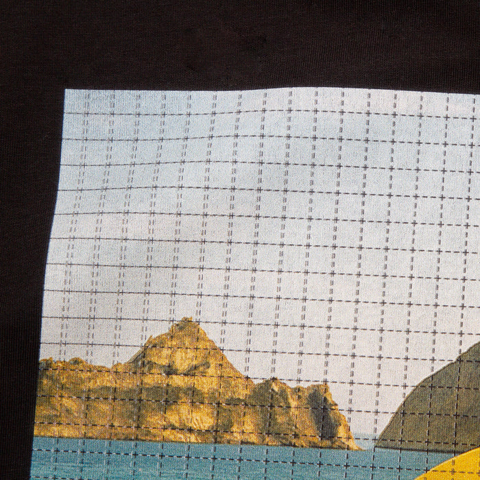 Smiley Es Vedrà Trip Back Print - Tshirt - Black