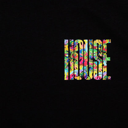 Smiley Higher House Back Print - Sweatshirt - Black