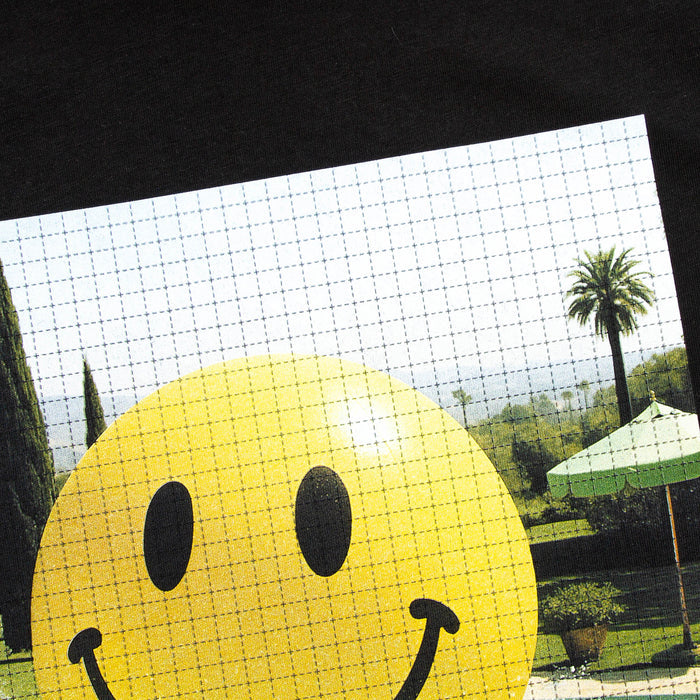 Smiley Poolside Trip Back Print - Hood - Black