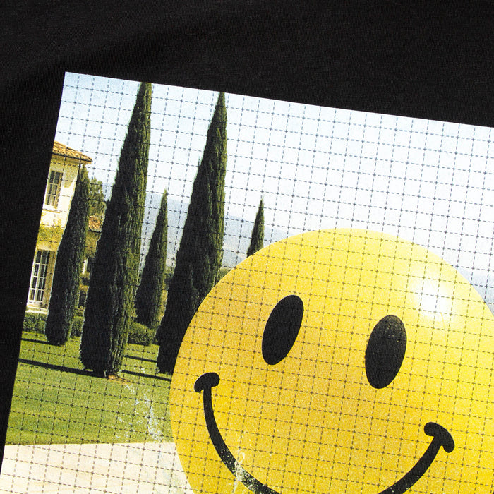 Smiley Poolside Trip Back Print - Sweatshirt - Black