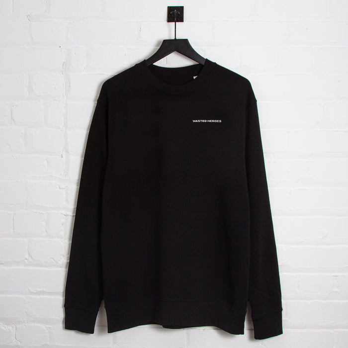 Smiley Poolside Trip Back Print - Sweatshirt - Black