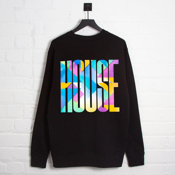 Solstice Higher House Back Print - Sweatshirt - Black