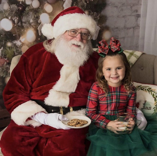 Christmas Red Green Tartan Plaid Hair Bow