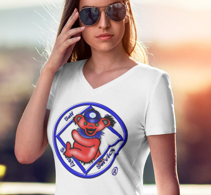 Teddy On NA Symbol dtg V-Neck Tee