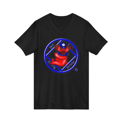 Teddy On NA Symbol dtg V-Neck Tee