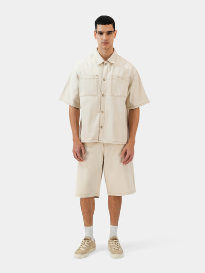 The Stitched Denim Shorts