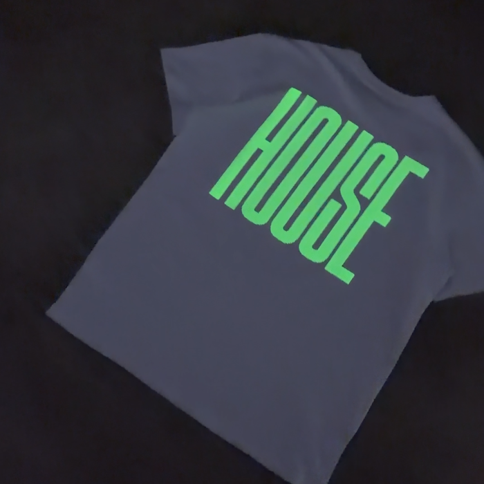 UV Glow Higher House Back Print - Tshirt - White