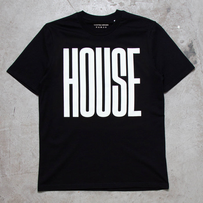 UV Glow Higher House Front Print - Tshirt - Black