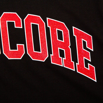 Varsity Hardcore Front Print - Tshirt - Black