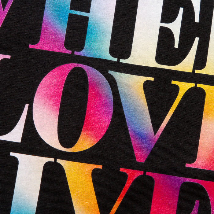 Where Love Lives Front Print - Tshirt - Black