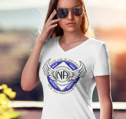 Winged NA Symbol dtg V-Neck Tee