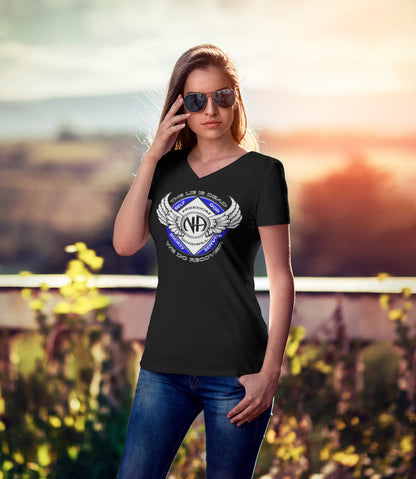 Winged NA Symbol dtg V-Neck Tee